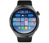 Reloj Inteligente F400 Con Pantalla De 1,55 Pulgadas Y Cuero Negro