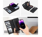 Funda Tipo Libro Con Tapa Para Iphone 13 Pro Max, Color Negro