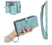Funda Tipo Libro Con Cremallera Azul Para Iphone 8 Plus