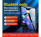 Reproductor Mp3 De Pantalla Completa De 2,4 Pulgadas, Mini Reproductor De Música Hifi Portátil Bluetooth Ultrafino, Reproducción De Vídeo Mp4