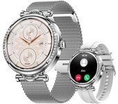 Reloj Inteligente, Llamadas, 1,27", Salud Femenina, 100+ Modos, Correas Dobles, Resistente Al Agua (plata)