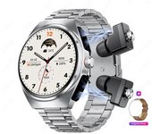 Reloj Inteligente Con Auriculares, Pantalla 1,53", Llamadas, Actividad Física, Música Tws (plata)