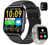 Smartwatch Llamadas Bluetooth, Digital, Impermeable, Rastreador Salud, Monitor Cardíaco (negro)