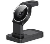 Base Carga Inalámbrica Rápida 3 En 1, Iphone 16-12, Apple Watch, Airpods (negro)