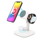 Estación De Carga Magnética 5 En 1 Magsafe Para Iphone 16-12, Iwatch Ultra, Airpods (blanco)