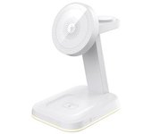 Estación Carga Magnética 3 En 1, Iphone 15-12, Iwatch, Airpods Magsafe (blanco)