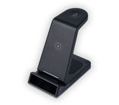 Estación De Carga Inalámbrica 3 En 1, 15w, Para Iphone 16-12, Airpods, Iwatch (negro)