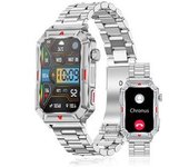 Chronus Reloj Inteligente 1.57'' Pantalla Cuadrada Fitness Tracker Android Ios Plata