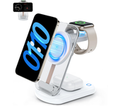 Soporte Magnético Mag-safe 3 En 1 Para Iphone 16-12, Iwatch, Airpods (blanco)