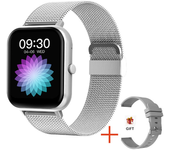 Reloj Inteligente 1.83" Ip68 Llamadas Y Salud Unisex, Monitor Sueño, Plata