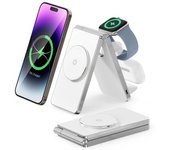 Estación Carga Inalámbrica Súper Rápida 30w, Iphone 15-12, Apple Watch/airpods - Blanco
