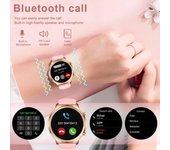 Reloj Mujer Actividad Física, Llamadas, Ritmo Cardíaco, Sueño, Resistente Ip67 (rosa)