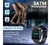 Smartwatch Hombres 2,0" Llamadas, Resistente 3atm, Sueño, Podómetro, Ios Android (negro)