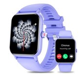 Smartwatch Mujer Chronus, Llamadas Y Rastreador De Ejercicios Con Spo2, Compatible Android Ios, Púrpura