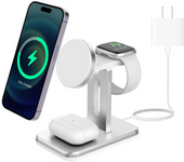 Estación Rápida 3 En 1 Iphone 15-mini, Airpods, Iwatch Se-3 Blanco