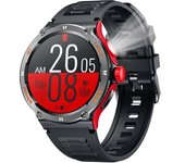Smartwatch 1.53" 3atm Led, Llamadas Bluetooth, Fc, Bp, Podómetro Y Brújula, Rojo