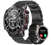 Chronus Reloj Inteligente Militar Hombre Llamada Bluetooth Impermeable Negro