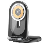 Soporte Carga Inalámbrico 15w, Estación Carga Para Iphone 15-12, Galaxy S22 (negro)