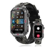 Smartwatch Hombre 1.57" Pantalla Cuadrada, Compatible Android Ios, Camuflaje Negro