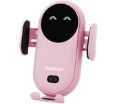 Soporte Cargador Inalámbrico Automóvil Carga Rápida Qi 15 W Ventilación Iphone Samsung Rosa