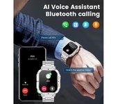 Reloj Inteligente 1,96" Llamadas Hd, 100+ Deportes, 400mah Oxígeno Presión 5atm (plata)