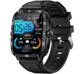 Reloj Inteligente Militar 1.96" 3atm Llamadas, Monitoreo Salud, 100+ Deportes, Negro