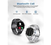 Reloj Inteligente, Llamadas Bluetooth, Monitor Cardíaco, Pantalla 1.32", Ip67, Plata