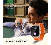 Smartwatch K02, Llamadas, Pantalla Hd 2.0", Fitness, Frecuencia Cardíaca, Sueño (plata)