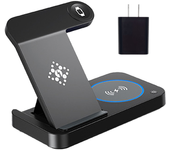 Cargador 3 En 1 Inalámbrico De 15 W Para Iphone, Apple Watch Ultra, Airpods (negro)