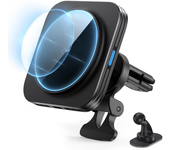 Cargador Coche Inalámbrico Carga Rápida 15 W Magsafe Soporte Teléfono Aire Tablero Negro