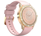 Reloj Mujer, Llamadas, Diamantes, Fc, Spo2, Ciclo Menstrual, Ip68, Rosa