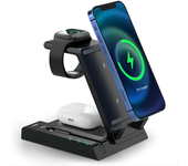 Cargadores Inducción 6 En 1 Carga Rápida Qi 15w Iphone 13/12/11 Xs Apple Watch Samsung Negro