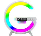 Reloj Despertador 15w, Altavoz Bluetooth, Lámpara De Noche, Estación De Carga (blanco)