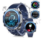 Reloj Táctico 1.45" Amoled, Llamadas, Gps, Ip68, Fc, Bp, Spo2, Ios/android, Azul