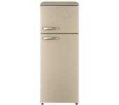 Evvo Frigorífico 2 Puertas F45 Retro Beige, 170l + 45l, Crisper Zone, Silencioso