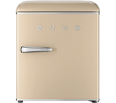 Evvo Frigorífico Mini F20 Retro Beige, 45 L, Diseño Vintage, Bajo Consumo, Silencioso