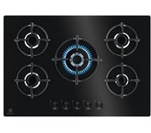 Placa De Gas Electrolux Egg75372k De Superficie Plana Con 5 Quemadores, Color Negro