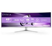 Philips Evnia 8000 49m2c8900l/00 Pantalla Para Pc 124,2 Cm (48.9") 5120 X 1440 Pixeles Dual Qhd Qdoled Blanco