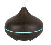 Humidificador Ultrasónico Con Lámpara De Aroma 500 Ml, Marrón Oscuro