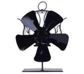Ventilador De Estufa Para Una Mejor Distribución Del Calor 5 Aspas Black
