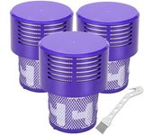 Pack De 3 Recambios De Postfiltro Para Dyson V10 / Sv12, Azul / Blanco