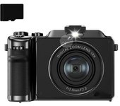 Cámara Digital 4k/48mp/zoom Digital 18x/enfoque Automático/cámara Dual Tarjeta De Memoria De 32 Gb Black