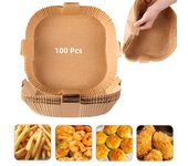 Papel Desechable Antiadherente Para Air Fryer, Pack De 100 Nature 20 Cm