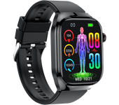 Reloj Inteligente Con Ecg, Frecuencia Cardíaca, Presión Arterial, Sueño, Podómetro Black