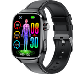 Reloj Inteligente Ecg, Frecuencia Cardíaca, Presión Arterial, Sueño, Podómetro Black