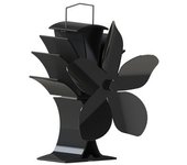 Ventilador De Estufa Con 5 Aspas Para Una Mejor Distribución Del Calor, Color Negro