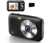 Cámara Digital 1080p 44mp Zoom 16x Pantalla De 2,4 Pulgadas, Tarjeta De 32gb Black
