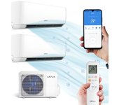 Obami - Aire Acondicionado Fijo Reversible - Bi-split - 6200w - 2100btu - 40m2 + 30m2 - Gas R32 - 4d Airflow - Golden Fin - Wifi