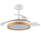Ventilador Led Regulable Con Aspas Plegables "panam Mini" (46w 3cct 5520lm) – Blanco/haya