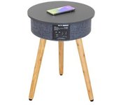 Mesa Altavoz Bluetooth Portátil Con Base De Carga Inalámbrica Para Móviles Qi Y Puerto De Carga Usb Negra Aic Btt1 (wm3011ri)
